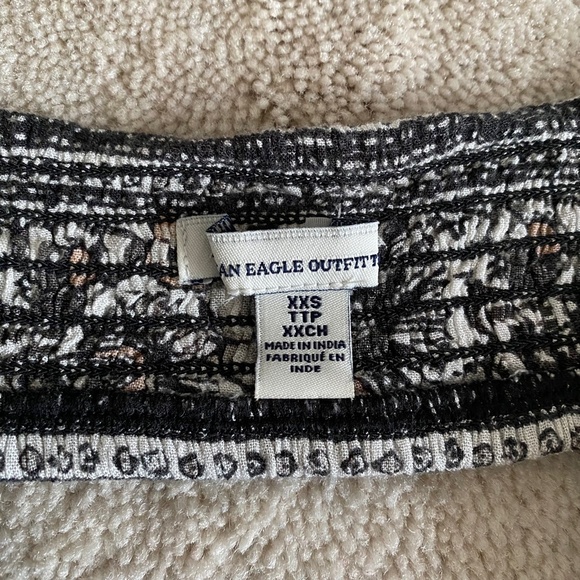 American Eagle Grey Floral Lace Up Romper - Picture 6 of 6